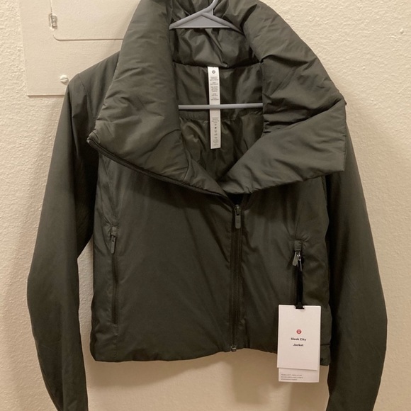 Lululemon City Sleek Jacket Dark Olive 4 - Picture 10 of 15